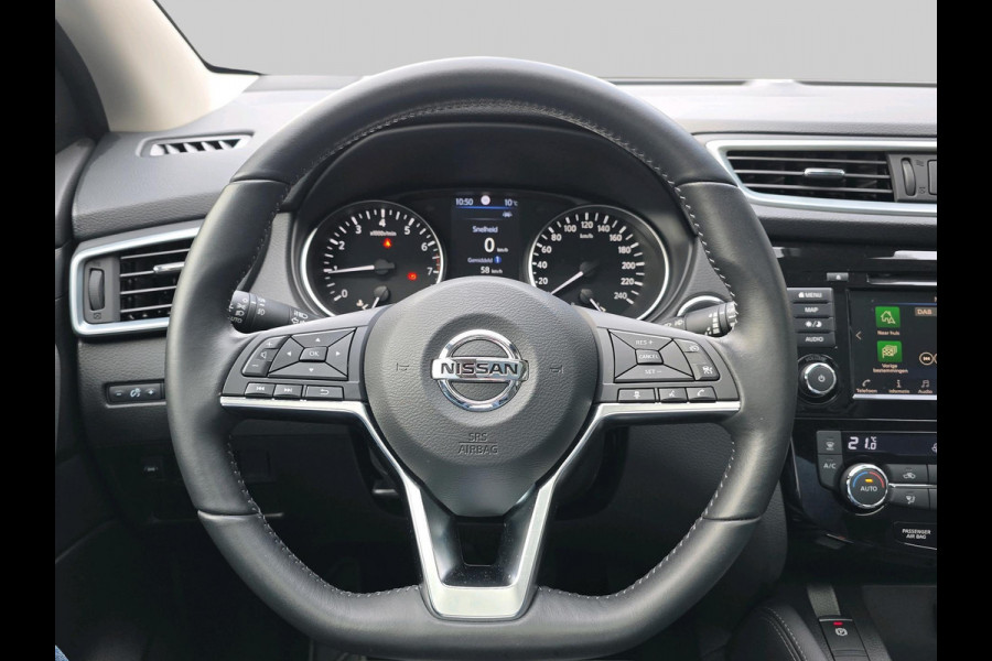 Nissan QASHQAI 1.3 DIG-T Tekna | Halfleder | 360 Camera | Stoelverwarming | Adaptive Cruisecontrol | Navigatie | Glasdak |