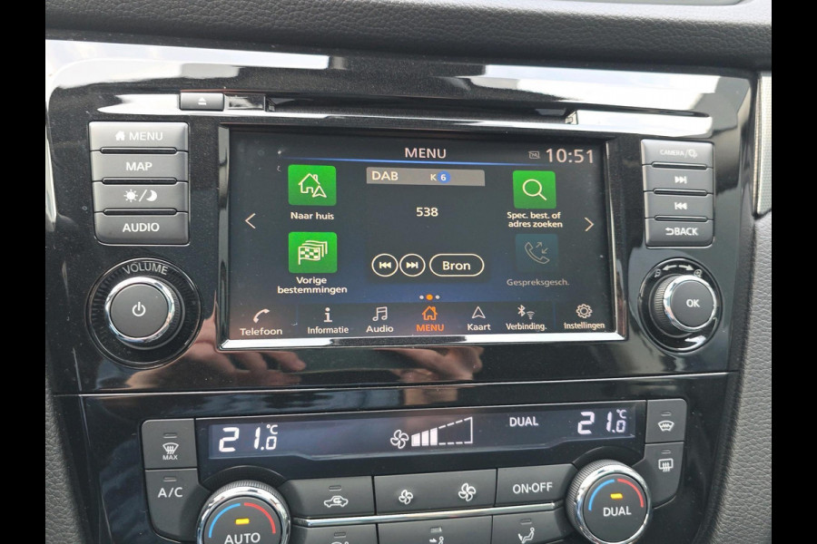 Nissan QASHQAI 1.3 DIG-T Tekna | Halfleder | 360 Camera | Stoelverwarming | Adaptive Cruisecontrol | Navigatie | Glasdak |