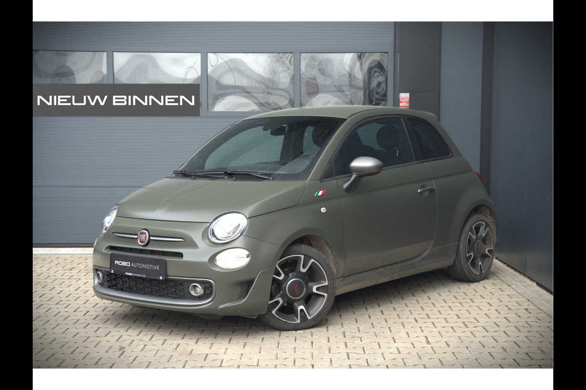 Fiat 500 0.9 TwinAir Turbo Sport | Mat Groen | Apple Carplay | Parkeersensoren | Navigatie | Climate Control | Digitale Tellers | Groot Scherm | Cruise Control | LED