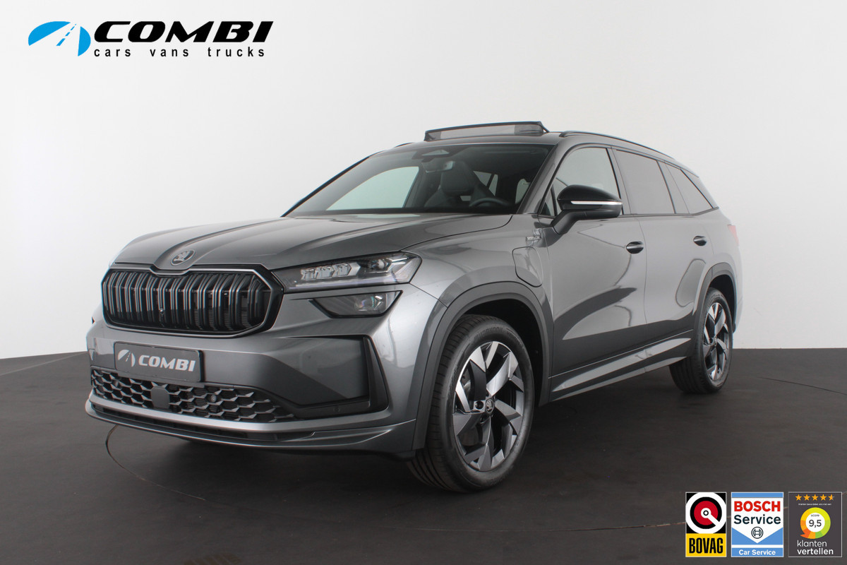 Škoda Kodiaq 1.5 TSI PHEV Sportline Business > Panorama/Trekhaak/Graphite Grey (nieuw)