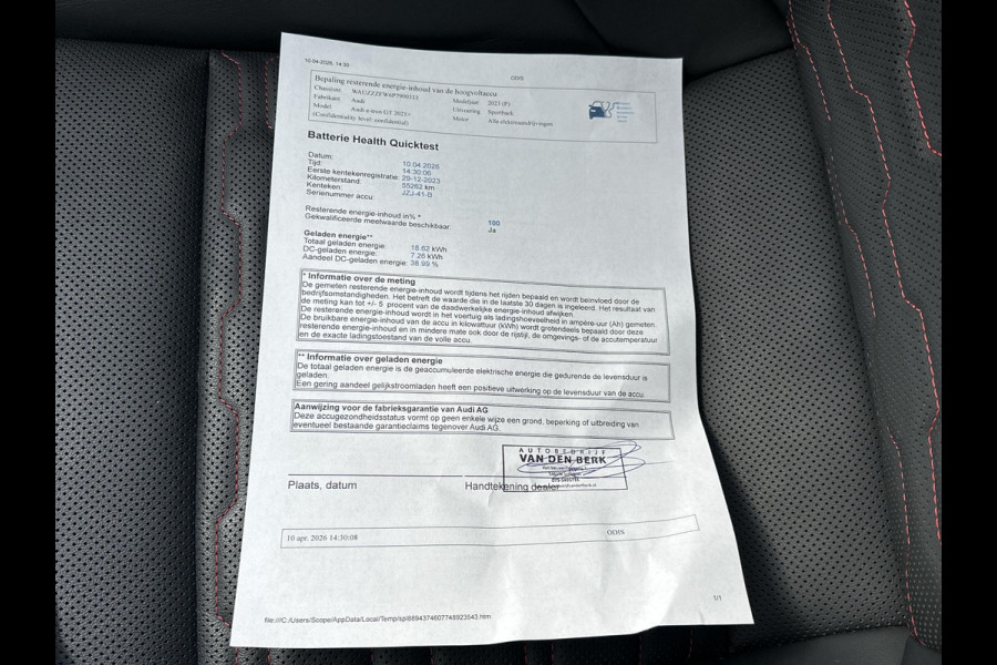 Audi e-tron GT RS 93 kWh VAN € 84.900,- VOOR € 74.877,- UW LENTEVOORDEEL € 10.023,-! | SOH 100%!!!!| PANO | 21 INCH | STOELVENTILATIE & MASSAGE | BANG & OLUFSEN | 360 CAMERA | ADAPTIVE AIR SUSPENSION | LASER  MATRIX LED KOPLAMPEN | VIERWIELBESTURING | HEAD-UP DISPLAY | ADAPTIEVE CRUISE | RIJKLAAR MET 12 MND BOVAG GARANTIE