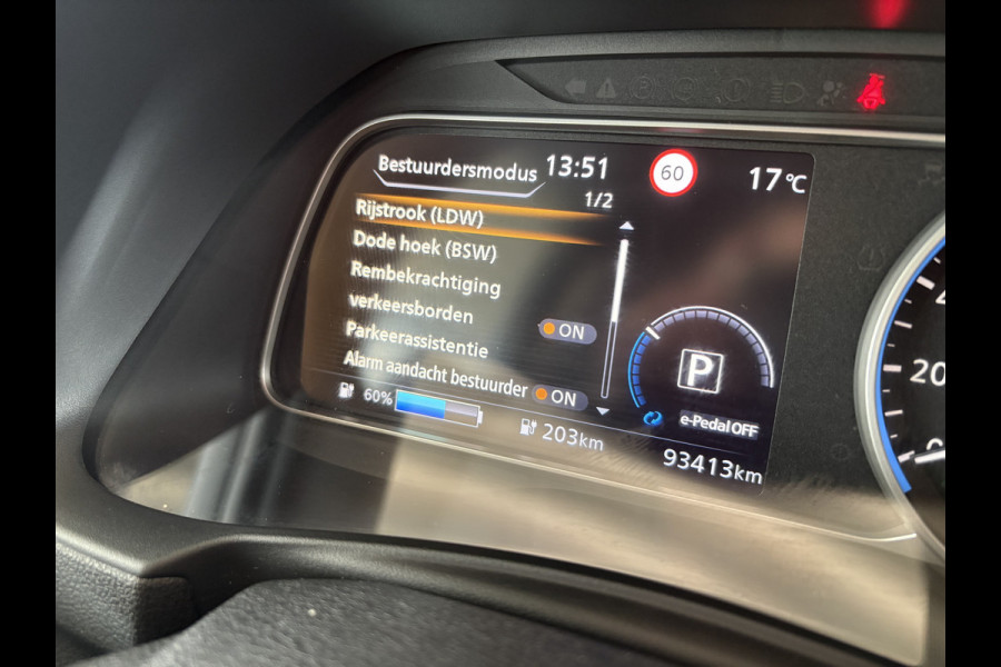 Nissan Leaf e+ N-Connecta 62 kWh SoH90% 360CAMERA/KEYLESS/DODEHOEK/CARPLAY/WINTERPACK