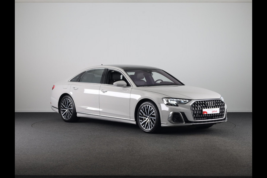 Audi A8 60 TFSI e quattro Lang 462 pk Tiptronic | Verlengde garantie | Navigatie | Panoramadak | Parkeersensoren (Park assist) | Rondomzicht camera | Stoelverwarming/ventilatie/massage v/a | B&O Soundsystem |