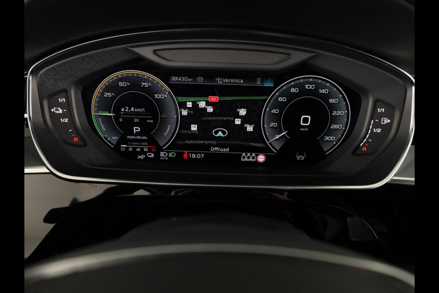Audi A8 60 TFSI e quattro Lang 462 pk Tiptronic | Verlengde garantie | Navigatie | Panoramadak | Parkeersensoren (Park assist) | Rondomzicht camera | Stoelverwarming/ventilatie/massage v/a | B&O Soundsystem |