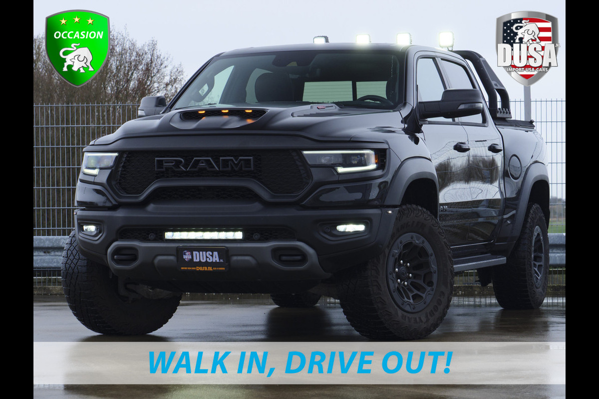 Dodge Ram 1500 TRX | 6.2 Supercharged V8 | 4x4 | Crew Cab | Last Call | Diamond cover | RAMBAR | Led grille | Nieuw Binnen!