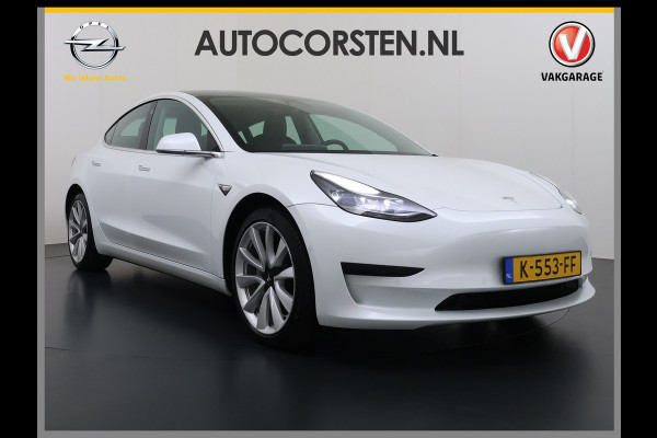 Tesla Model 3 SR+ 325PK LFP-Accu Trekhaak 19"Lmv AutoPilot Leer Pano-Dak Adaptive Cruise Lmv 18" Camera's Elektr.-Stuur+Stoelen+Spiegels+Geheu Ecc Navi Led DAB Voorverwarmen interieur via App Keyless One-Pedal-Drive Origineel Nederlandse Auto LFP accu dus 100% opladen!