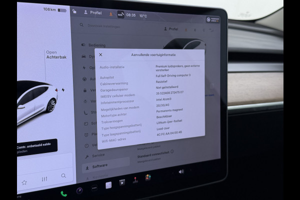 Tesla Model 3 SR+ 325PK LFP-Accu Trekhaak 19"Lmv AutoPilot Leer Pano-Dak Adaptive Cruise Lmv 18" Camera's Elektr.-Stuur+Stoelen+Spiegels+Geheu Ecc Navi Led DAB Voorverwarmen interieur via App Keyless One-Pedal-Drive Origineel Nederlandse Auto LFP accu dus 100% opladen!