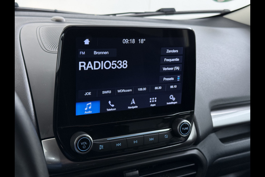 Ford EcoSport 1.0T 126PK Airco Navi Apple Carplay Android Auto Cruise Control Bluetooth Ford sync 3 Pdc Trend Ultimate Privacy Glas Isofix TCS Elek.ramen+spiegels Wifi Origineel Nederlandse Auto