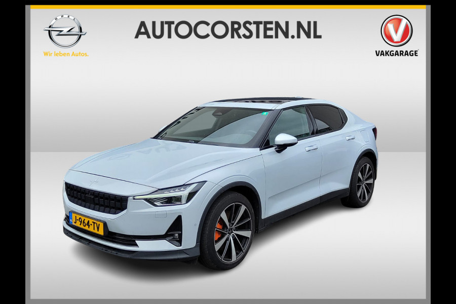 Polestar 2 Long Range Dual Motor 78kWh Panoramadak Adap.Cruise 360°Camera Navi Ecc Apple Carplay Android Auto Pdc Launch Edition Stoel+Stuurverwarming Lmv 19" Achterbankverwarming Keyless DAB Rijstrooksensor Origineel Nederlandse Auto