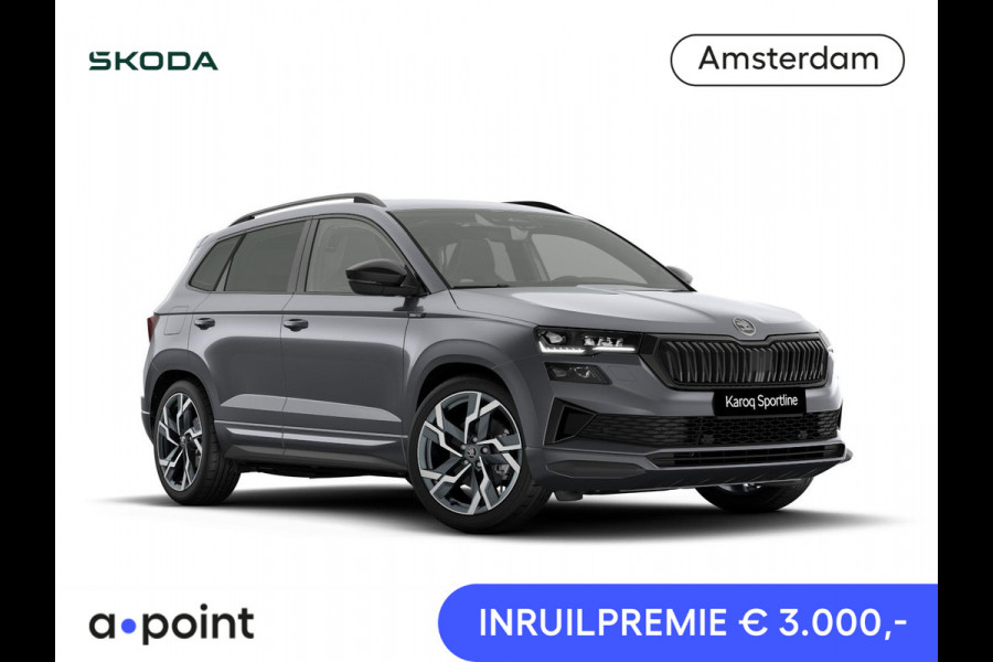 Škoda Karoq Sportline Ultimate 1.5 TSI ACT 150 pk 7 versn. DSG | Wegklapbare Trekhaak | Travel Assist Pakket Plus | Virtual Pedal | 19 Inch Velgen Sagitarius Aero