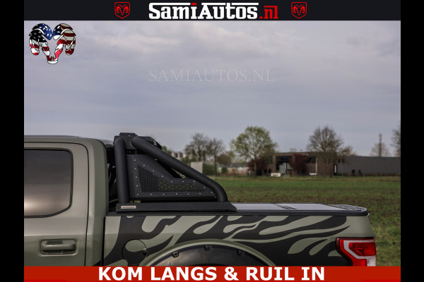 Ford USA F-150 5.0 V8 4X4 | MAT OLIVE GREEN | BIJTELLING VRIJ | ZEER DIK | CAMERA | 3500KG | PANORAMA | LEDER | GO RHINO ROLLBAR | CRUISE CONTROL | PRINS LPG | BAKFLIP COVER | Deze pick-up is leverbaar met zowel een groot rijbewijs (C) als een klein rijbewijs (B). Laat ons weten wat jouw voorkeur is.
