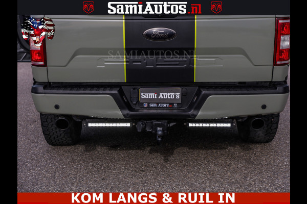Ford USA F-150 5.0 V8 4X4 | MAT OLIVE GREEN | BIJTELLING VRIJ | ZEER DIK | CAMERA | 3500KG | PANORAMA | LEDER | GO RHINO ROLLBAR | CRUISE CONTROL | PRINS LPG | BAKFLIP COVER | Deze pick-up is leverbaar met zowel een groot rijbewijs (C) als een klein rijbewijs (B). Laat ons weten wat jouw voorkeur is.