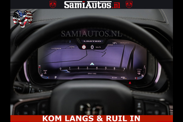 Dodge Ram 1500 Limited Night H.O 540HP 706Nm | Massage + Full Option | De Meest Luxe en Volle Pick-Up in zijn Klasse | Comfortabele Dubbele Cabine met Royale 5 Zitplaatsen | BPM vrij | Nu Leverbaar uit Voorraad | Voorraad Nr 2334 - 5409