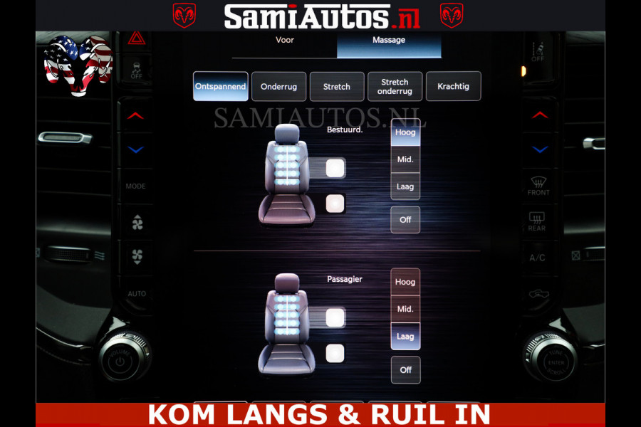 Dodge Ram 1500 Limited Night H.O 540HP 706Nm | Massage + Full Option | De Meest Luxe en Volle Pick-Up in zijn Klasse | Comfortabele Dubbele Cabine met Royale 5 Zitplaatsen | BPM vrij | Nu Leverbaar uit Voorraad | Voorraad Nr 2334 - 5409