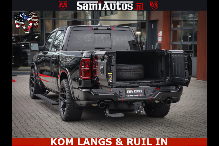 Dodge Ram 1500 Limited Night H.O 540HP 706Nm | Massage + Full Option | De Meest Luxe en Volle Pick-Up in zijn Klasse | Comfortabele Dubbele Cabine met Royale 5 Zitplaatsen | BPM vrij | Nu Leverbaar uit Voorraad | Voorraad Nr 2334 - 5409