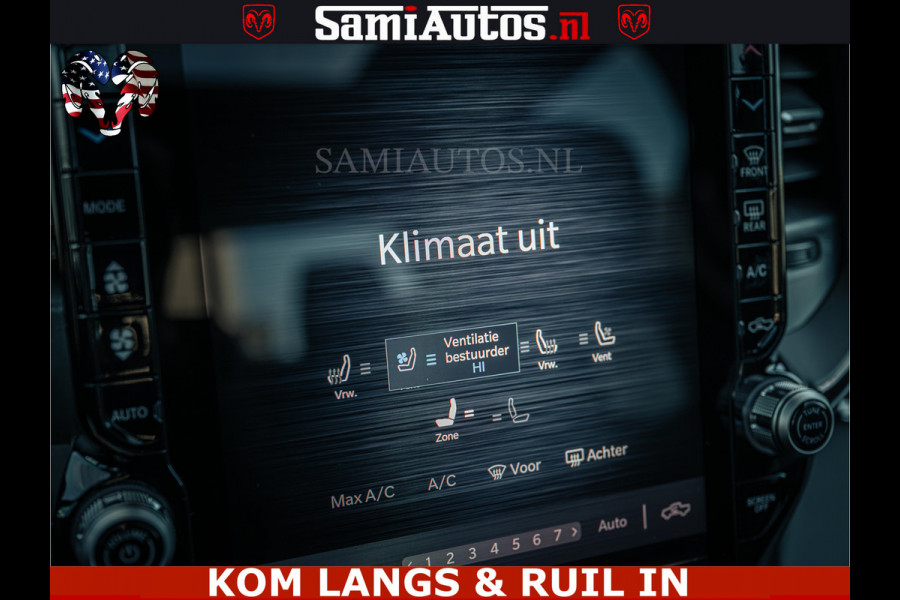 Dodge Ram Limited H.O 540PK 706Nm | Massage + Full Option | De Meest Luxe en Volle Pick-Up in zijn Klasse | Comfortabele Dubbele Cabine met Royale 5 Zitplaatsen | BPM vrij | Nu Leverbaar uit Voorraad | Voorraad Nr 2326 - 5169