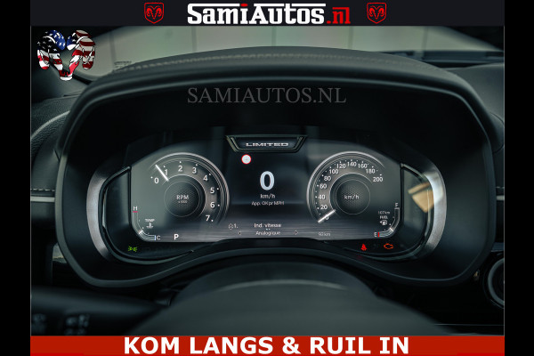 Dodge Ram Limited H.O 540PK 706Nm | Massage + Full Option | De Meest Luxe en Volle Pick-Up in zijn Klasse | Comfortabele Dubbele Cabine met Royale 5 Zitplaatsen | BPM vrij | Nu Leverbaar uit Voorraad | Voorraad Nr 2326 - 5169