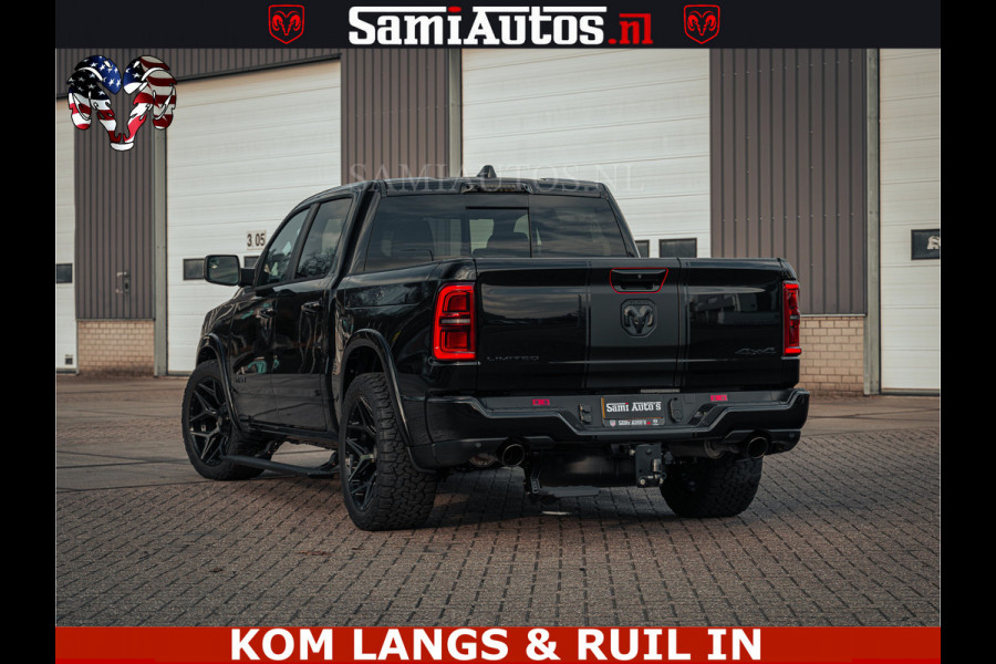 Dodge Ram Limited H.O 540PK 706Nm | Massage + Full Option | De Meest Luxe en Volle Pick-Up in zijn Klasse | Comfortabele Dubbele Cabine met Royale 5 Zitplaatsen | BPM vrij | Nu Leverbaar uit Voorraad | Voorraad Nr 2326 - 5169