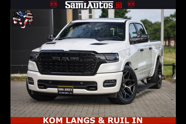 Dodge Ram 1500 Limited Night High Output 540HP 706Nm | Massage + Full Option | De Meest Luxe en Volle Pick-Up in zijn Klasse | Comfortabele Dubbele Cabine met Royale 5 Zitplaatsen | BPM vrij | Nu Leverbaar uit Voorraad | Voorraad Nr 2351 - 7478