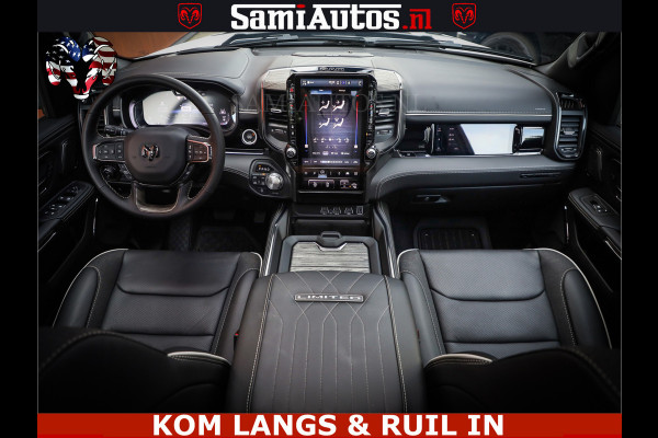 Dodge Ram 1500 Limited Night High Output 540HP 706Nm | Massage + Full Option | De Meest Luxe en Volle Pick-Up in zijn Klasse | Comfortabele Dubbele Cabine met Royale 5 Zitplaatsen | BPM vrij | Nu Leverbaar uit Voorraad | Voorraad Nr 2351 - 7478