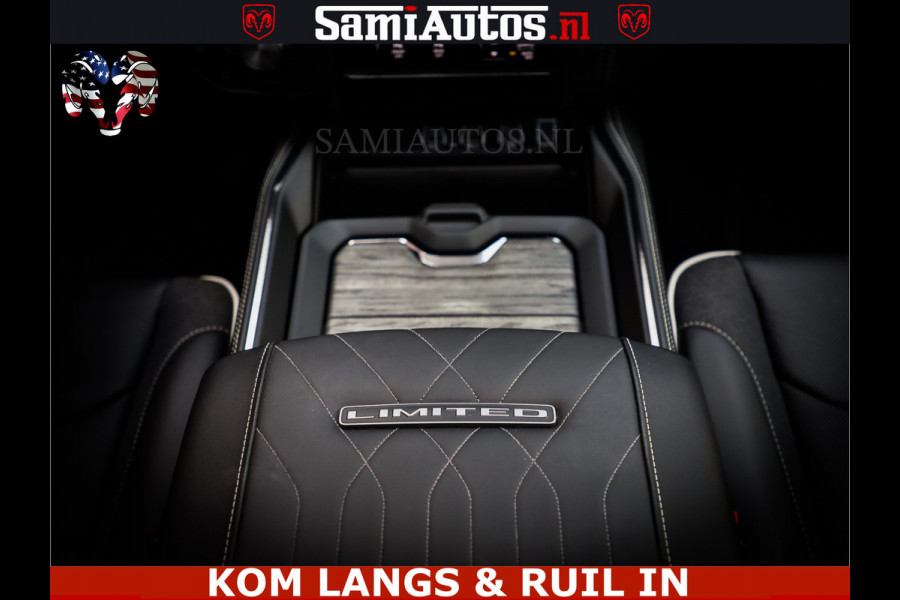 Dodge Ram 1500 Limited Night High Output 540HP 706Nm | Massage + Full Option | De Meest Luxe en Volle Pick-Up in zijn Klasse | Comfortabele Dubbele Cabine met Royale 5 Zitplaatsen | BPM vrij | Nu Leverbaar uit Voorraad | Voorraad Nr 2351 - 7478