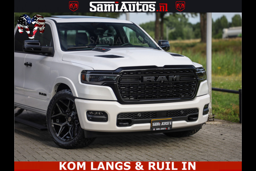 Dodge Ram 1500 Limited Night High Output 540HP 706Nm | Massage + Full Option | De Meest Luxe en Volle Pick-Up in zijn Klasse | Comfortabele Dubbele Cabine met Royale 5 Zitplaatsen | BPM vrij | Nu Leverbaar uit Voorraad | Voorraad Nr 2351 - 7478