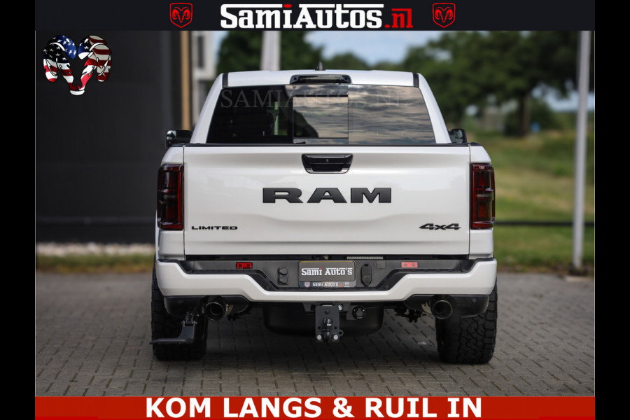 Dodge Ram 1500 Limited Night High Output 540HP 706Nm | Massage + Full Option | De Meest Luxe en Volle Pick-Up in zijn Klasse | Comfortabele Dubbele Cabine met Royale 5 Zitplaatsen | BPM vrij | Nu Leverbaar uit Voorraad | Voorraad Nr 2351 - 7478