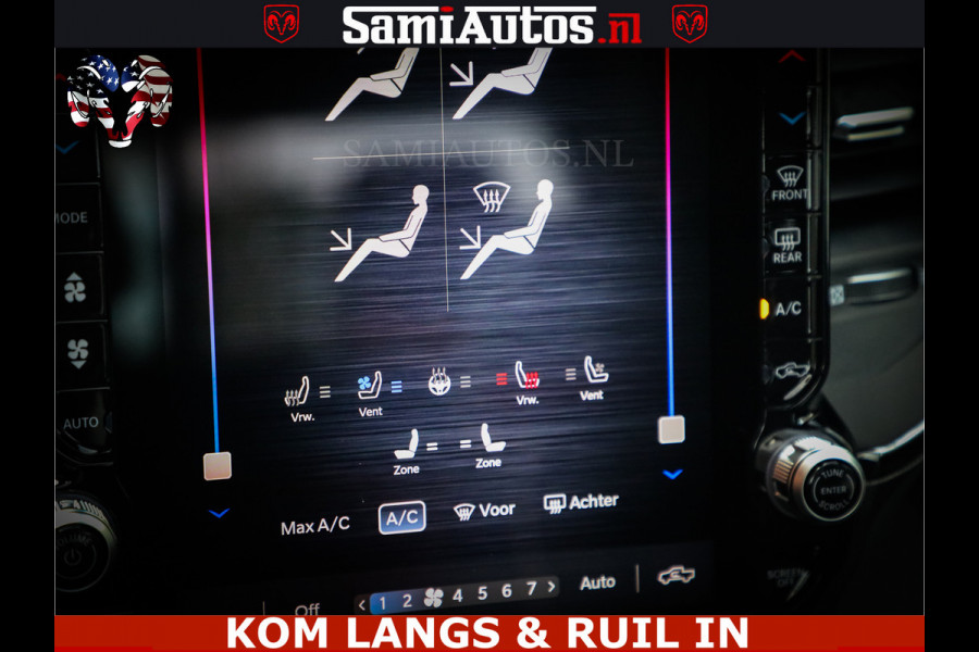 Dodge Ram 1500 Limited Night High Output 540HP 706Nm | Massage + Full Option | De Meest Luxe en Volle Pick-Up in zijn Klasse | Comfortabele Dubbele Cabine met Royale 5 Zitplaatsen | BPM vrij | Nu Leverbaar uit Voorraad | Voorraad Nr 2351 - 7478