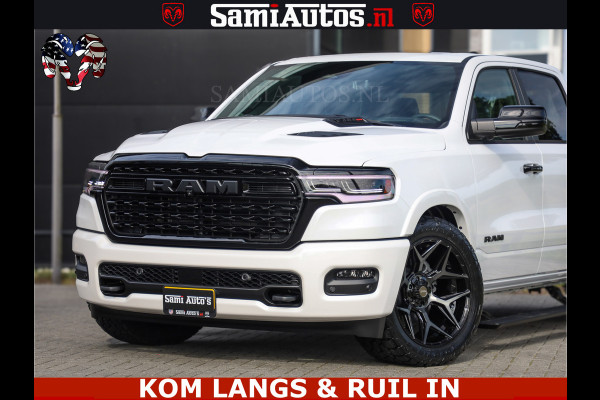 Dodge Ram 1500 Limited Night High Output 540HP 706Nm | Massage + Full Option | De Meest Luxe en Volle Pick-Up in zijn Klasse | Comfortabele Dubbele Cabine met Royale 5 Zitplaatsen | BPM vrij | Nu Leverbaar uit Voorraad | Voorraad Nr 2351 - 7478