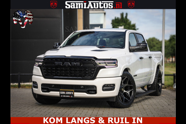 Dodge Ram 1500 Limited Night High Output 540HP 706Nm | Massage + Full Option | De Meest Luxe en Volle Pick-Up in zijn Klasse | Comfortabele Dubbele Cabine met Royale 5 Zitplaatsen | BPM vrij | Nu Leverbaar uit Voorraad | Voorraad Nr 2351 - 7478