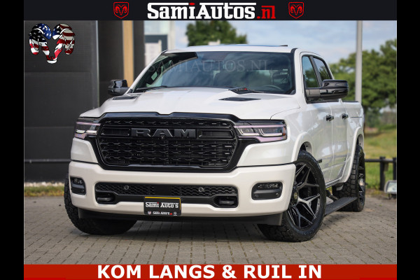 Dodge Ram 1500 Limited Night High Output 540HP 706Nm | Massage + Full Option | De Meest Luxe en Volle Pick-Up in zijn Klasse | Comfortabele Dubbele Cabine met Royale 5 Zitplaatsen | BPM vrij | Nu Leverbaar uit Voorraad | Voorraad Nr 2351 - 7478