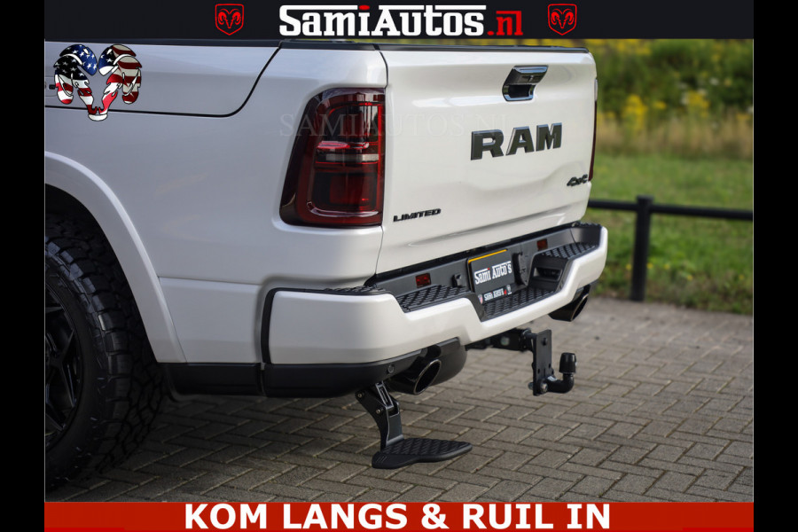 Dodge Ram 1500 Limited Night High Output 540HP 706Nm | Massage + Full Option | De Meest Luxe en Volle Pick-Up in zijn Klasse | Comfortabele Dubbele Cabine met Royale 5 Zitplaatsen | BPM vrij | Nu Leverbaar uit Voorraad | Voorraad Nr 2351 - 7478