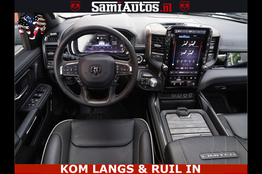 Dodge Ram 1500 Limited Night High Output 540HP 706Nm | Massage + Full Option | De Meest Luxe en Volle Pick-Up in zijn Klasse | Comfortabele Dubbele Cabine met Royale 5 Zitplaatsen | BPM vrij | Nu Leverbaar uit Voorraad | Voorraad Nr 2351 - 7478
