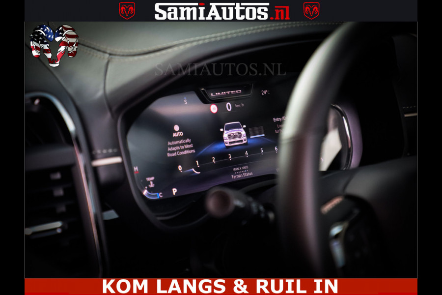 Dodge Ram 1500 Limited Night High Output 540HP 706Nm | Massage + Full Option | De Meest Luxe en Volle Pick-Up in zijn Klasse | Comfortabele Dubbele Cabine met Royale 5 Zitplaatsen | BPM vrij | Nu Leverbaar uit Voorraad | Voorraad Nr 2351 - 7478