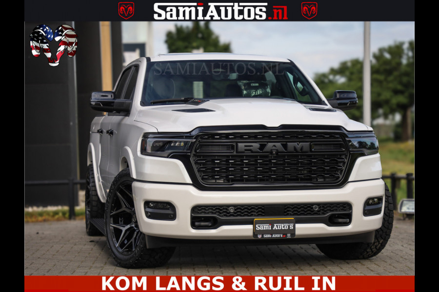 Dodge Ram 1500 Limited Night High Output 540HP 706Nm | Massage + Full Option | De Meest Luxe en Volle Pick-Up in zijn Klasse | Comfortabele Dubbele Cabine met Royale 5 Zitplaatsen | BPM vrij | Nu Leverbaar uit Voorraad | Voorraad Nr 2351 - 7478