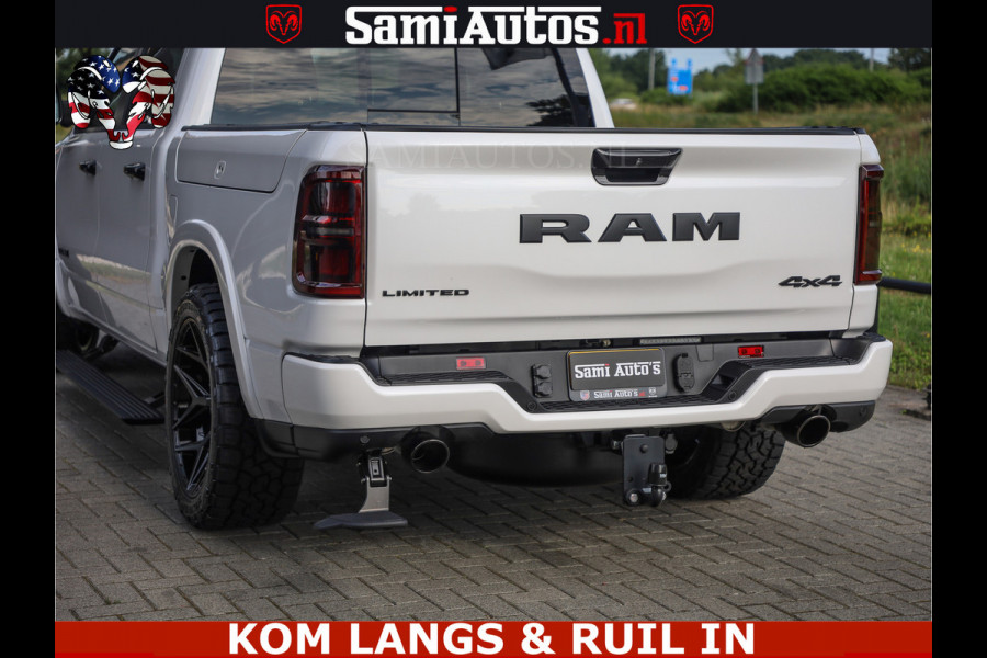 Dodge Ram 1500 Limited Night High Output 540HP 706Nm | Massage + Full Option | De Meest Luxe en Volle Pick-Up in zijn Klasse | Comfortabele Dubbele Cabine met Royale 5 Zitplaatsen | BPM vrij | Nu Leverbaar uit Voorraad | Voorraad Nr 2351 - 7478