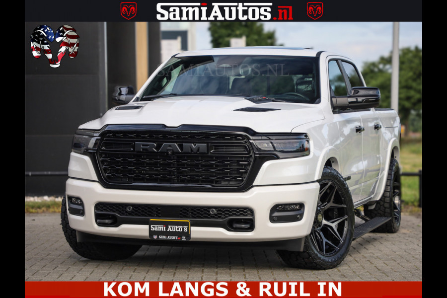 Dodge Ram 1500 Limited Night High Output 540HP 706Nm | Massage + Full Option | De Meest Luxe en Volle Pick-Up in zijn Klasse | Comfortabele Dubbele Cabine met Royale 5 Zitplaatsen | BPM vrij | Nu Leverbaar uit Voorraad | Voorraad Nr 2351 - 7478