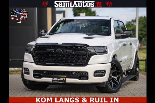 Dodge Ram 1500 Limited Night High Output 540HP 706Nm | Massage + Full Option | De Meest Luxe en Volle Pick-Up in zijn Klasse | Comfortabele Dubbele Cabine met Royale 5 Zitplaatsen | BPM vrij | Nu Leverbaar uit Voorraad | Voorraad Nr 2351 - 7478