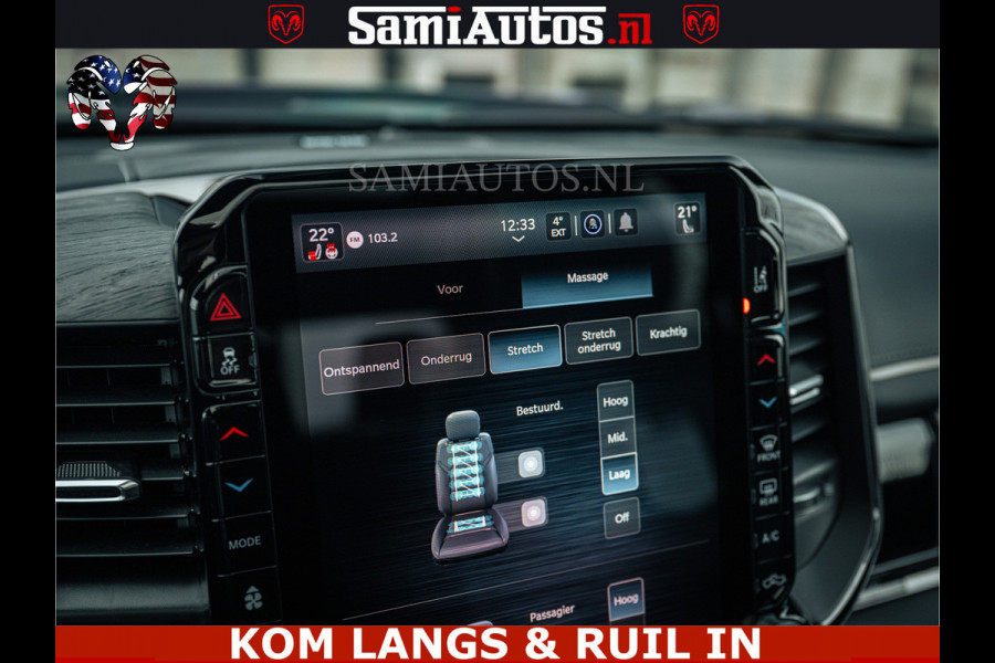Dodge Ram 1500 Limited Night H.O 540HP 706Nm | Massage + Full Option | De Meest Luxe en Volle Pick-Up in zijn Klasse | Comfortabele Dubbele Cabine met Royale 5 Zitplaatsen | BPM vrij | Nu Leverbaar uit Voorraad | Voorraad Nr 2295 - 8559