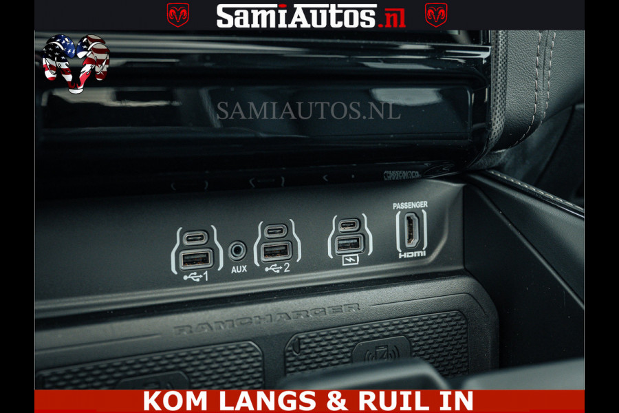Dodge Ram 1500 Limited Night H.O 540HP 706Nm | Massage + Full Option | De Meest Luxe en Volle Pick-Up in zijn Klasse | Comfortabele Dubbele Cabine met Royale 5 Zitplaatsen | BPM vrij | Nu Leverbaar uit Voorraad | Voorraad Nr 2295 - 8559