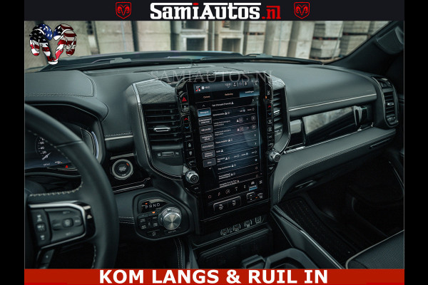 Dodge Ram LIMITED NIGHT H.O 540HP 706Nm | Massage + Full Option | De Meest Luxe en Volle Pick-Up in zijn Klasse | Comfortabele Dubbele Cabine met Royale 5 Zitplaatsen | BPM vrij | Nu Leverbaar uit Voorraad | Voorraad Nr 2370 - 5411
