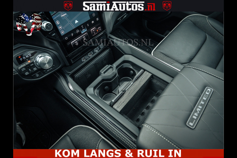 Dodge Ram LIMITED NIGHT H.O 540HP 706Nm | Massage + Full Option | De Meest Luxe en Volle Pick-Up in zijn Klasse | Comfortabele Dubbele Cabine met Royale 5 Zitplaatsen | BPM vrij | Nu Leverbaar uit Voorraad | Voorraad Nr 2370 - 5411