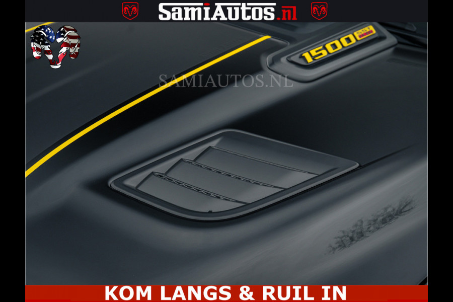 Dodge Ram LIMITED NIGHT H.O 540HP 706Nm | Massage + Full Option | De Meest Luxe en Volle Pick-Up in zijn Klasse | Comfortabele Dubbele Cabine met Royale 5 Zitplaatsen | BPM vrij | Nu Leverbaar uit Voorraad | Voorraad Nr 2370 - 5411