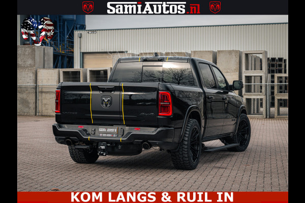 Dodge Ram LIMITED NIGHT H.O 540HP 706Nm | Massage + Full Option | De Meest Luxe en Volle Pick-Up in zijn Klasse | Comfortabele Dubbele Cabine met Royale 5 Zitplaatsen | BPM vrij | Nu Leverbaar uit Voorraad | Voorraad Nr 2370 - 5411