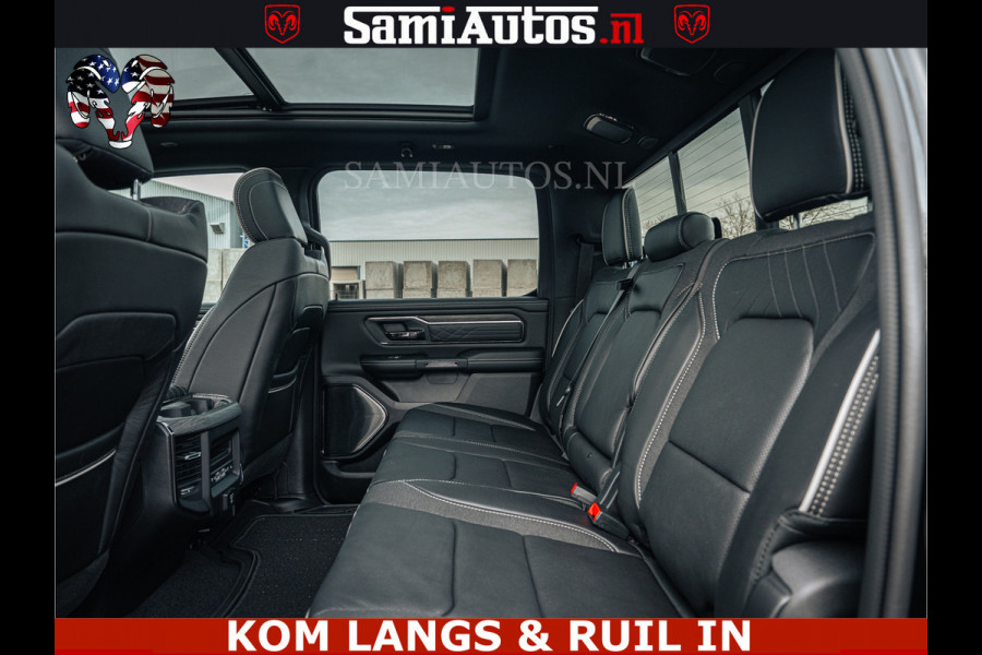 Dodge Ram LIMITED NIGHT H.O 540HP 706Nm | Massage + Full Option | De Meest Luxe en Volle Pick-Up in zijn Klasse | Comfortabele Dubbele Cabine met Royale 5 Zitplaatsen | BPM vrij | Nu Leverbaar uit Voorraad | Voorraad Nr 2370 - 5411