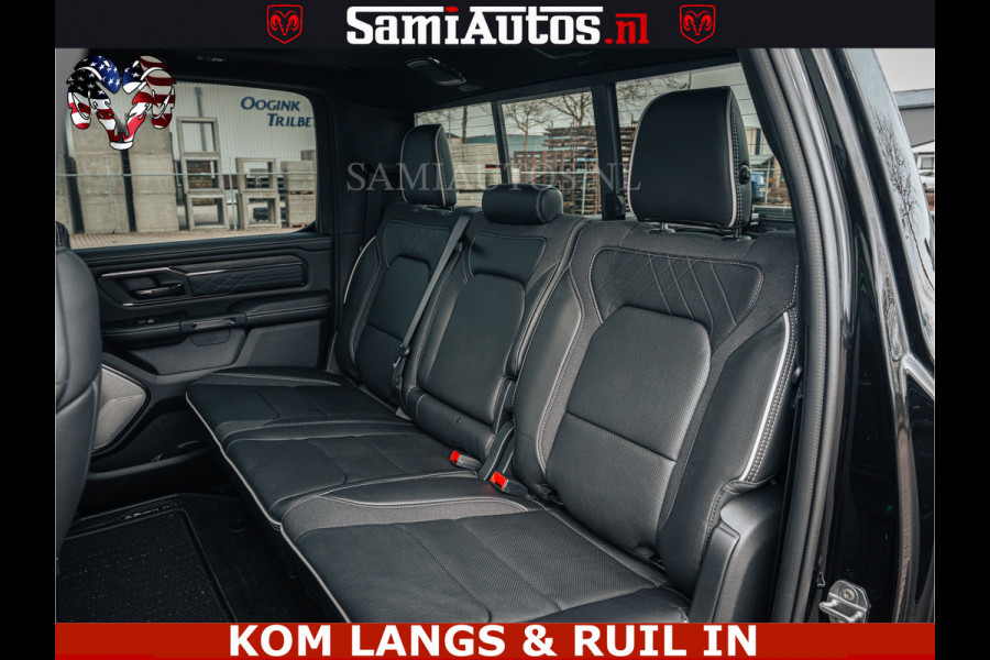 Dodge Ram LIMITED NIGHT H.O 540HP 706Nm | Massage + Full Option | De Meest Luxe en Volle Pick-Up in zijn Klasse | Comfortabele Dubbele Cabine met Royale 5 Zitplaatsen | BPM vrij | Nu Leverbaar uit Voorraad | Voorraad Nr 2370 - 5411