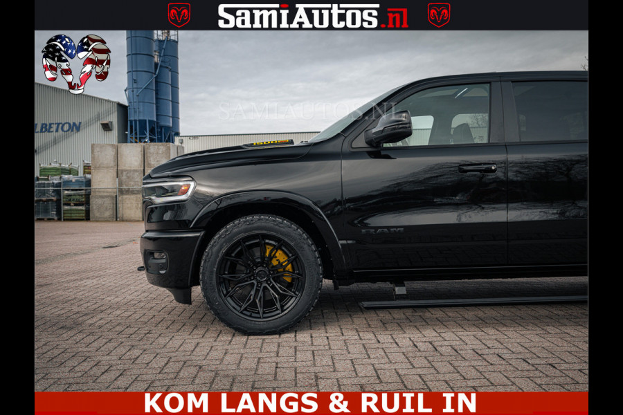 Dodge Ram LIMITED NIGHT H.O 540HP 706Nm | Massage + Full Option | De Meest Luxe en Volle Pick-Up in zijn Klasse | Comfortabele Dubbele Cabine met Royale 5 Zitplaatsen | BPM vrij | Nu Leverbaar uit Voorraad | Voorraad Nr 2370 - 5411