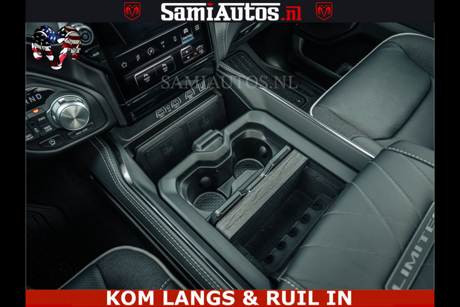 Dodge Ram LIMITED NIGHT H.O 540HP 706Nm | Massage + Full Option | De Meest Luxe en Volle Pick-Up in zijn Klasse | Comfortabele Dubbele Cabine met Royale 5 Zitplaatsen | BPM vrij | Nu Leverbaar uit Voorraad | Voorraad Nr 2370 - 5411