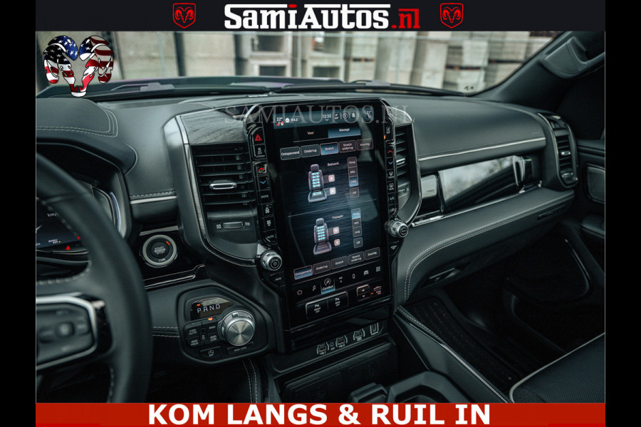 Dodge Ram LIMITED NIGHT H.O 540HP 706Nm | Massage + Full Option | De Meest Luxe en Volle Pick-Up in zijn Klasse | Comfortabele Dubbele Cabine met Royale 5 Zitplaatsen | BPM vrij | Nu Leverbaar uit Voorraad | Voorraad Nr 2370 - 5411
