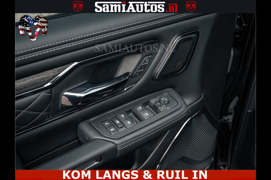 Dodge Ram LIMITED NIGHT H.O 540HP 706Nm | Massage + Full Option | De Meest Luxe en Volle Pick-Up in zijn Klasse | Comfortabele Dubbele Cabine met Royale 5 Zitplaatsen | BPM vrij | Nu Leverbaar uit Voorraad | Voorraad Nr 2370 - 5411